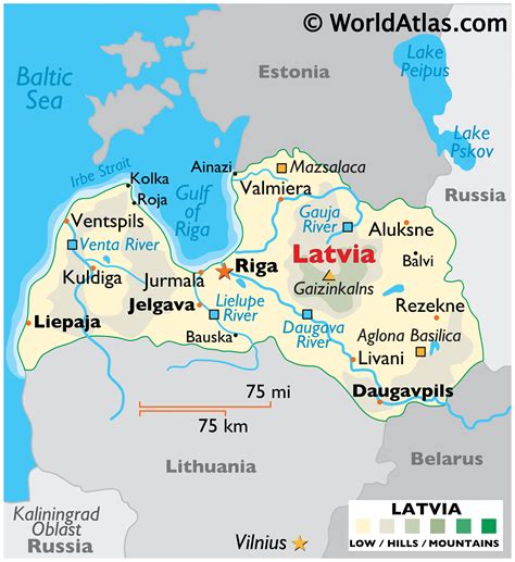 world map showing latvia.